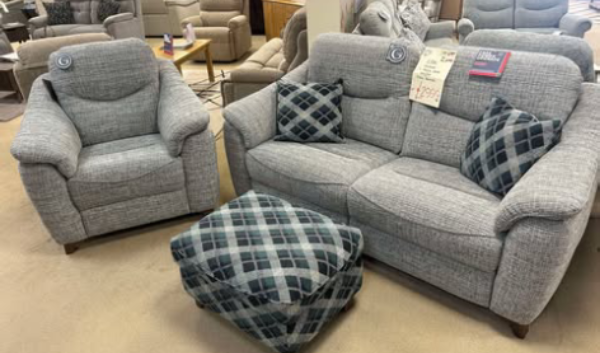 3 Seater, Chair & Storage Footstool