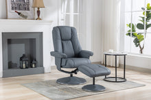 Load image into Gallery viewer, Denver Leather Swivel Recliner &amp; Footstool