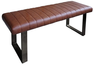 Fusion Retro Stitch 120cm Low Bench - Tan