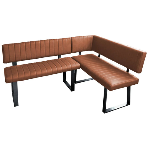 Fusion Retro Stitch Corner Bench Set RH - Tan