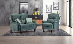 Lincoln Classic Fabric 2 Seater Sofa