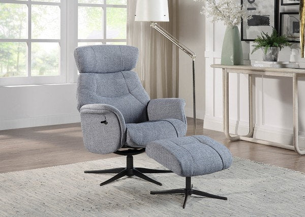 Murcia Swivel Recliner Chair & Stool