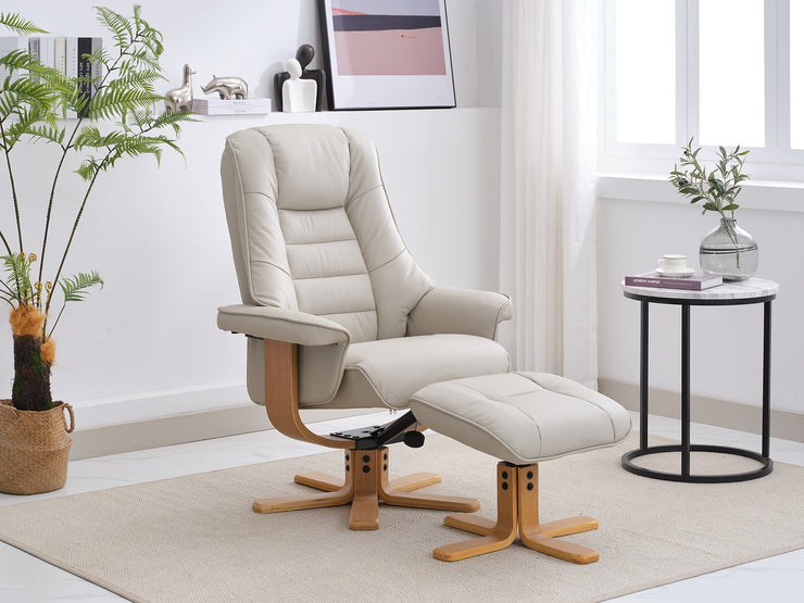 Sardinia Swivel Recliner Chair & Footstool