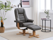 Sardinia Swivel Recliner Chair & Footstool