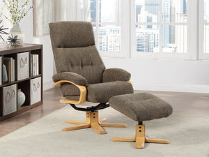 Vienna Swivel Recliner Chair & Footstool