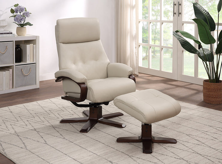 Vienna Swivel Recliner Chair & Footstool