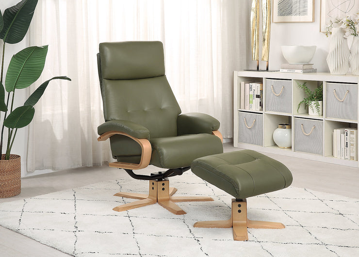 Vienna Swivel Recliner Chair & Footstool