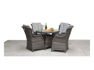 Victoria 4 Seat Round Dining Set