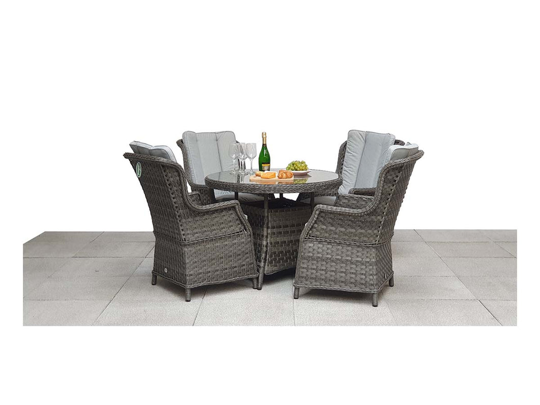 Victoria 4 Seat Round Dining Set