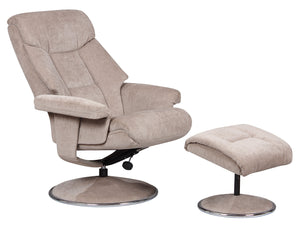 Biarritz Fabric Swivel Recliner & Footstool