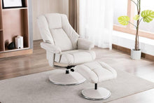 Load image into Gallery viewer, Denver Leather Swivel Recliner &amp; Footstool