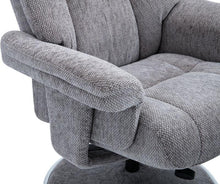 Load image into Gallery viewer, Denver Fabric Swivel Recliner &amp; Footstool