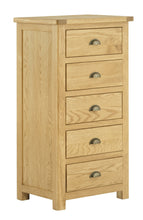 Load image into Gallery viewer, Maryland 5 Drawer Wellington Chest - Oak