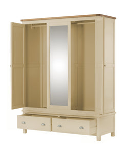 Maryland Triple Wardrobe - Stone