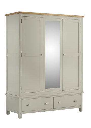 Maryland Triple Wardrobe - Stone