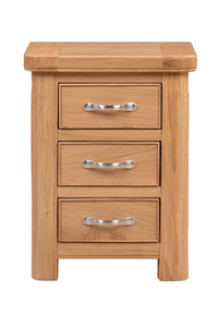 Wandsworth Oak 3 Drawer Bedside Table