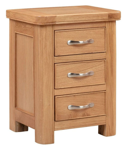 Wandsworth Oak 3 Drawer Bedside Table