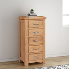 Load image into Gallery viewer, Wandsworth Oak 5 Drawer Tall Chest