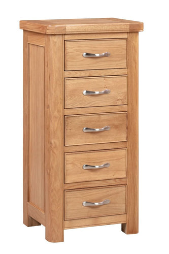 Wandsworth Oak 5 Drawer Tall Chest