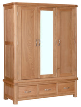 Load image into Gallery viewer, Wandsworth Oak Triple Wardrobe