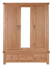 Load image into Gallery viewer, Wandsworth Oak Triple Wardrobe