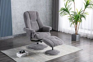 Denver Fabric Swivel Recliner & Footstool