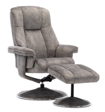 Load image into Gallery viewer, Denver Fabric Swivel Recliner &amp; Footstool