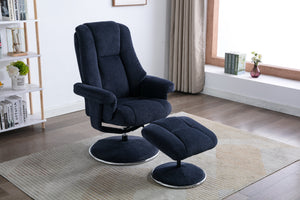 Denver Fabric Swivel Recliner & Footstool