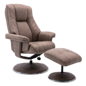 Denver Fabric Swivel Recliner & Footstool