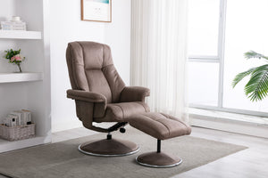 Denver Fabric Swivel Recliner & Footstool