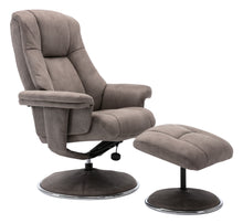 Load image into Gallery viewer, Denver Fabric Swivel Recliner &amp; Footstool