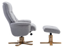 Load image into Gallery viewer, Dubai Fabric Swivel Recliner &amp; Footstool