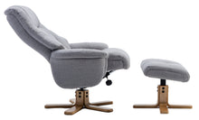 Load image into Gallery viewer, Dubai Fabric Swivel Recliner &amp; Footstool