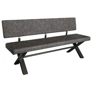 Fusion 180cm Upholstered Bench with Back Rest