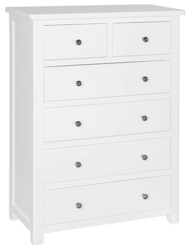 Henley White 2 + 4 Drawer Chest