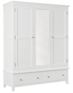 Henley White Triple Wardrobe