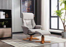 Load image into Gallery viewer, Marseille Fabric Swivel Recliner &amp; Footstool