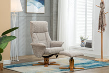 Load image into Gallery viewer, Marseille Fabric Swivel Recliner &amp; Footstool