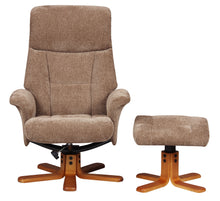 Load image into Gallery viewer, Marseille Fabric Swivel Recliner &amp; Footstool