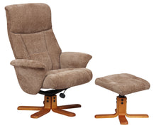 Load image into Gallery viewer, Marseille Fabric Swivel Recliner &amp; Footstool