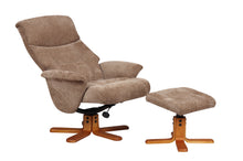 Load image into Gallery viewer, Marseille Fabric Swivel Recliner &amp; Footstool