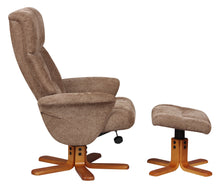 Load image into Gallery viewer, Marseille Fabric Swivel Recliner &amp; Footstool