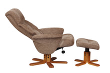 Load image into Gallery viewer, Marseille Fabric Swivel Recliner &amp; Footstool