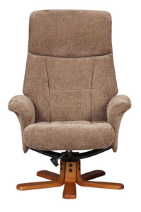 Marseille Fabric Swivel Recliner & Footstool