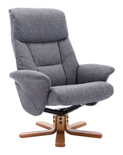 Load image into Gallery viewer, Marseille Fabric Swivel Recliner &amp; Footstool