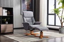 Load image into Gallery viewer, Marseille Fabric Swivel Recliner &amp; Footstool