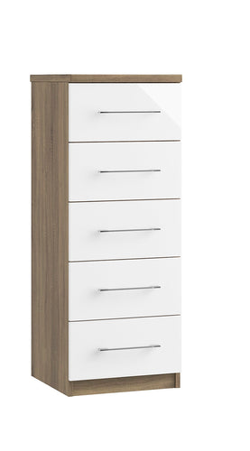 Catania 5 Drawer Narrow Chest