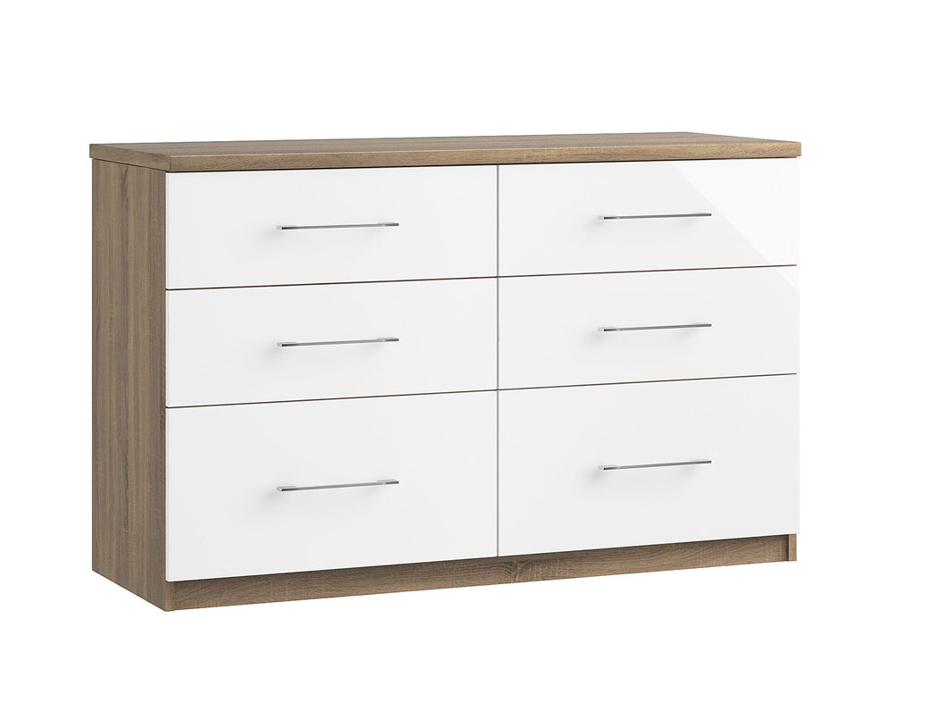 Catania 6 Drawer Twin Chest (Inc. two deep drawers)