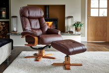 Load image into Gallery viewer, Nice Leather Swivel Recliner &amp; Footstool