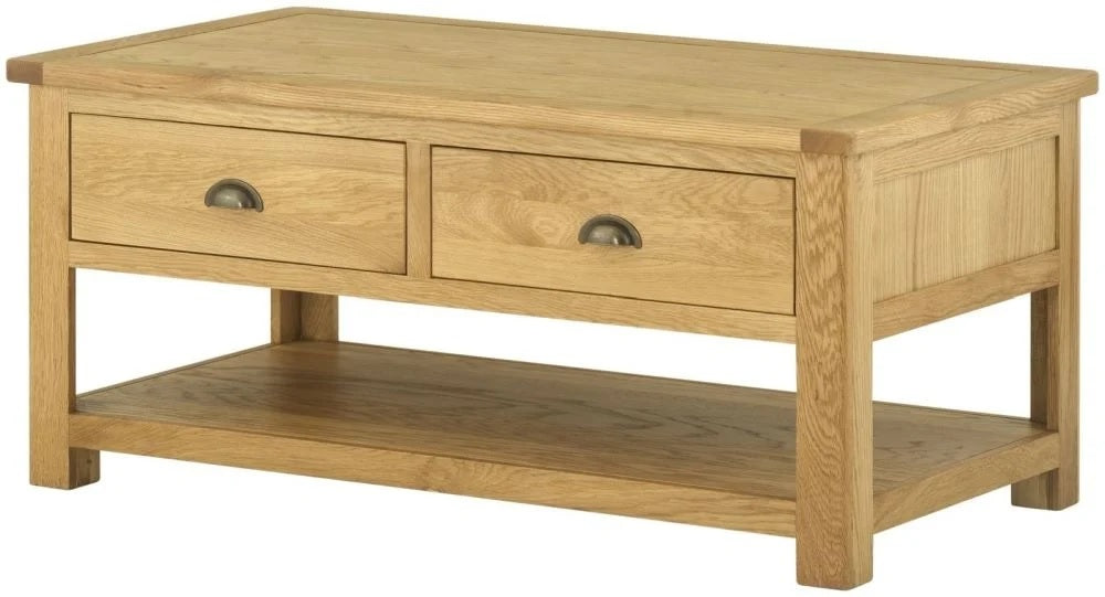 Maryland Coffee Table With Drawers - Oak